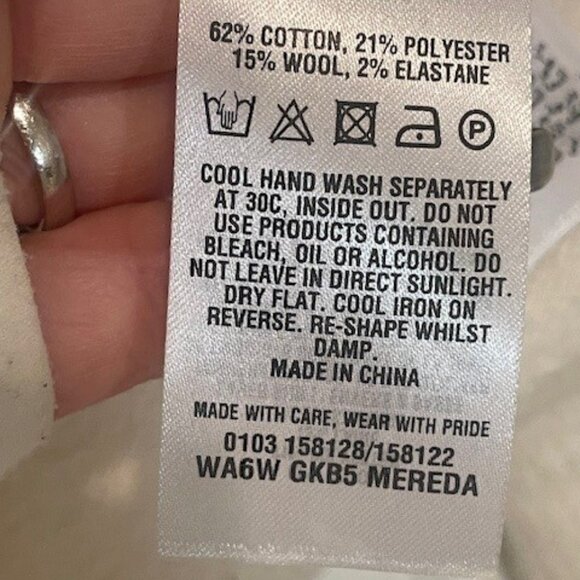 Ted Baker Cream Peplum Cable Knit Sweater – SZ 4 - Picture 14 of 15